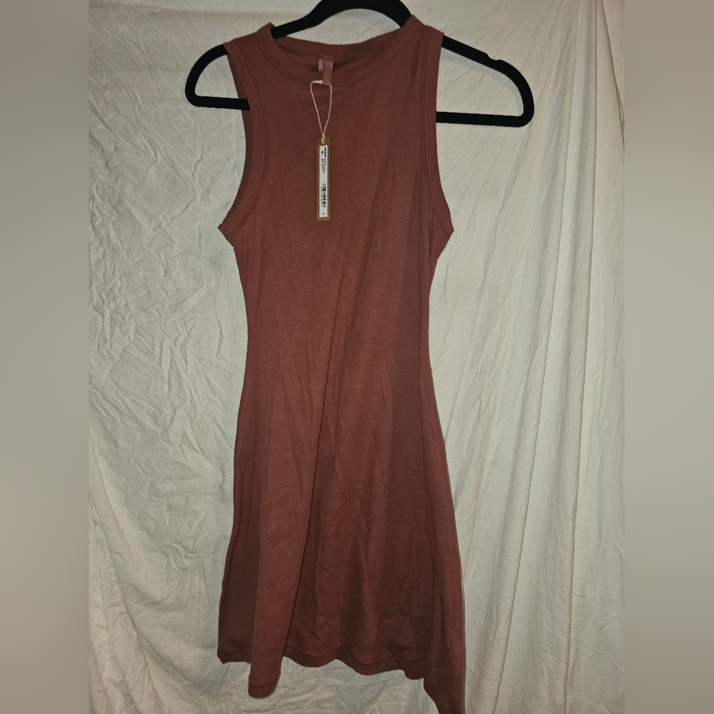 Skims Cotton Rib High Neck Tabk Dress